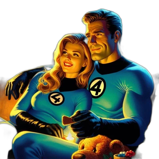 comic book art, concept art, cartoon, photorealistic, neon lights, underwater, two, individuals transparent PNG cut-out