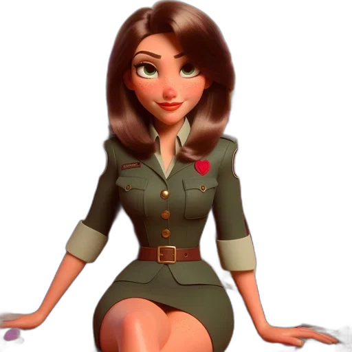 dress, staff, 3d render, cartoon, concept art, fantasy art, green, animated transparent PNG cut-out