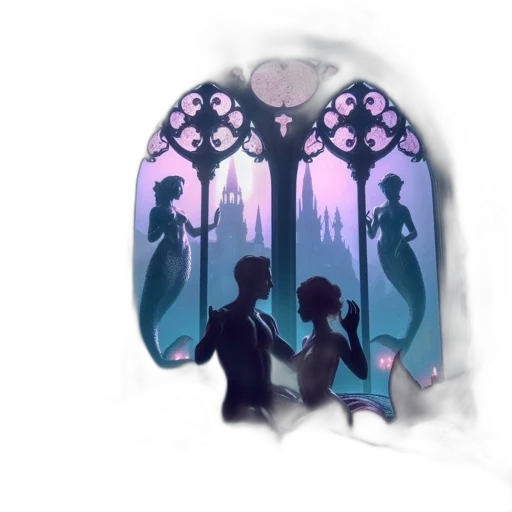 umbrella, dress, concept art, watercolor, pixel art, fantasy art, fog, rain transparent PNG cut-out