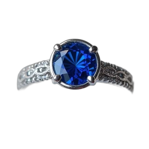 jewelry, crown, blue, sapphire, eternity, ring, sterling transparent PNG cut-out