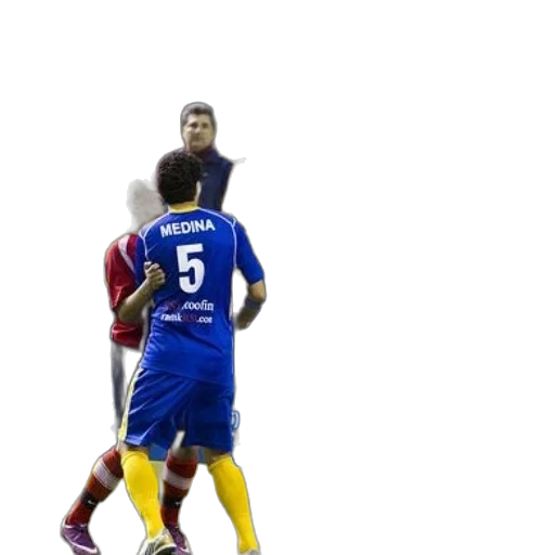 3d render, pixel art, photorealistic, concept art, soccer, player, blue, jersey transparent PNG cut-out
