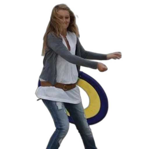 jacket, staff, umbrella, concept art, 3d render, woman, white, shirt transparent PNG cut-out