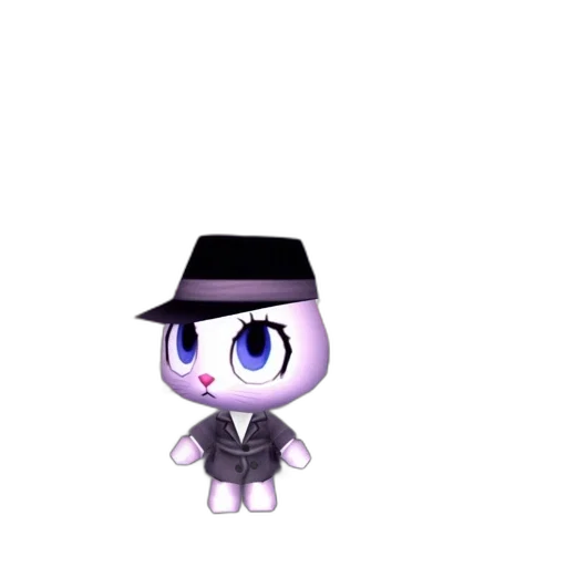 hat, staff, animal, creature, cartoon, 3d render, vaporwave, concept art transparent PNG cut-out