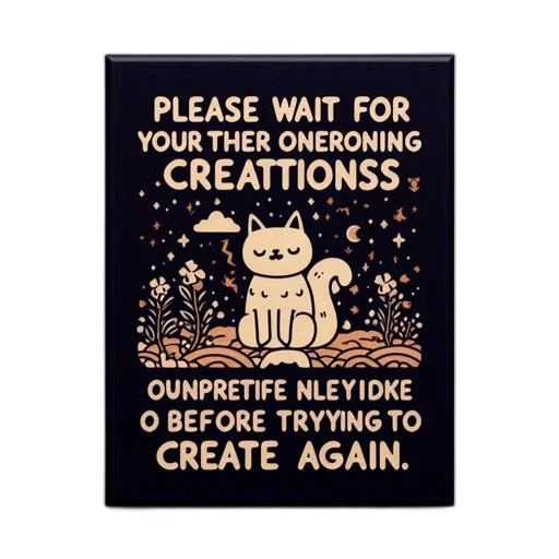 creature, concept art, whimsical, illustration, shows, cartoonish, cat, admiring transparent PNG cut-out