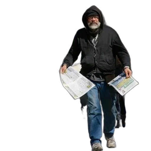 jacket, umbrella, staff, concept art, 3d render, man, black, hoodie transparent PNG cut-out
