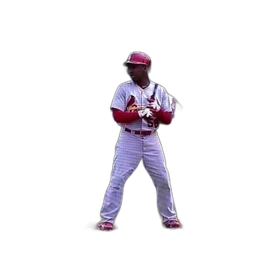 baseball, player, red, uniform, standing, home, plate, bat transparent PNG cut-out