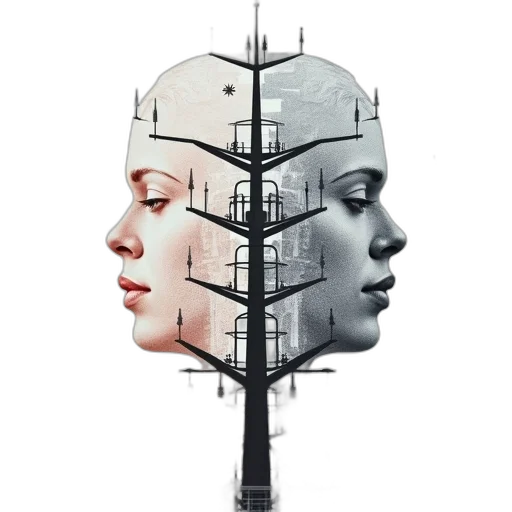robot, face, mask, crown transparent PNG cut-out