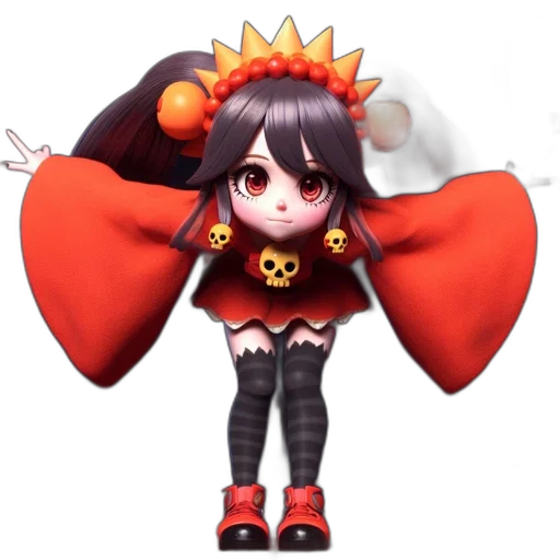 crown, staff, concept art, pixel art, 3d render, fantasy art, red, animated transparent PNG cut-out