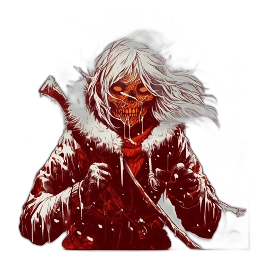 jacket, face, mask, creature, concept art, comic book art, fantasy art, pixel art transparent PNG cut-out