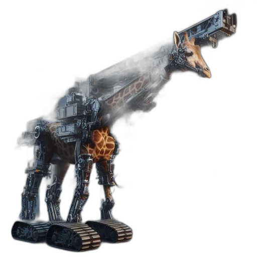weapon, robot, staff, animal, concept art, 3d render, fantasy art, pixel art transparent PNG cut-out