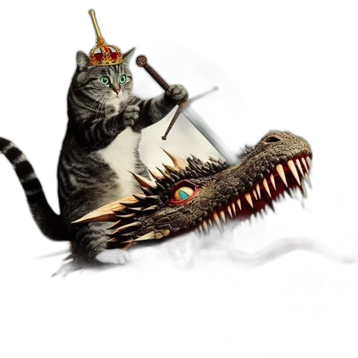 dragon, creature, animal, staff, concept art, fantasy art, pixel art, photorealistic transparent PNG cut-out