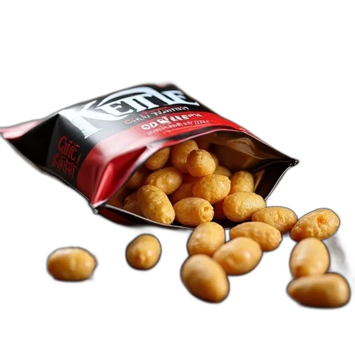 food, crown, 3d render, photorealistic, single, packet, kettle, chips transparent PNG cut-out