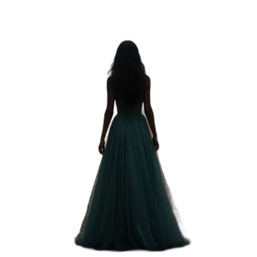 dress, crown, staff, hair transparent PNG cut-out