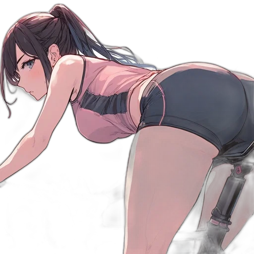 weapon, staff, dress, robot, anime, concept art, cyberpunk, cartoon transparent PNG cut-out