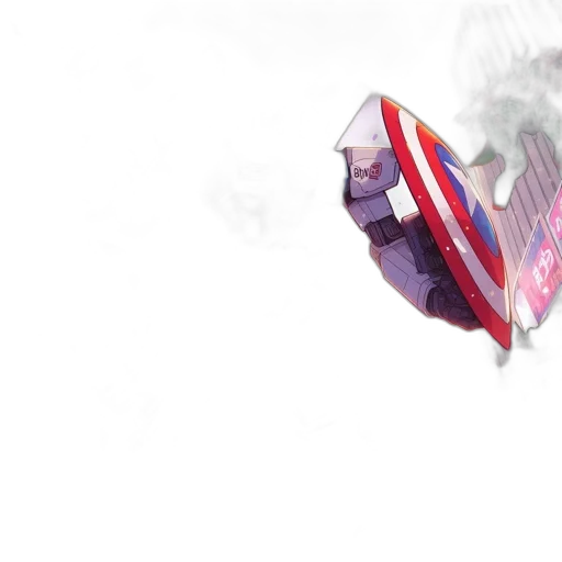 car, robot, weapon, mask, 3d render, concept art, vaporwave, anime transparent PNG cut-out