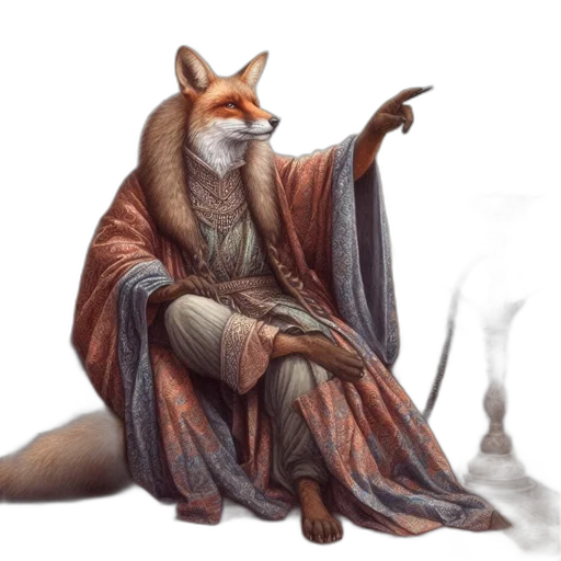 animal, staff, creature, fantasy art, concept art, photorealistic, watercolor, fog transparent PNG cut-out