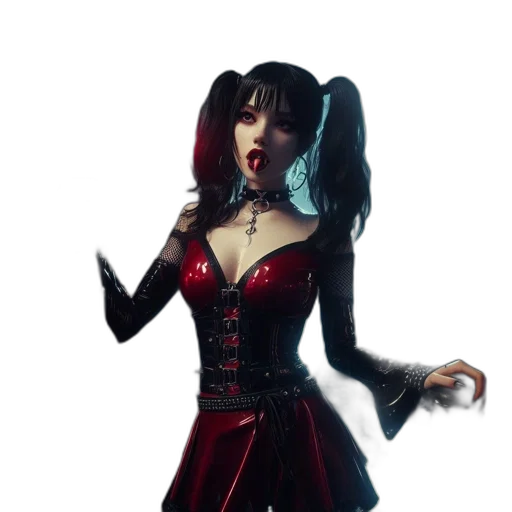 dress, concept art, 3d render, fantasy art, pixel art, dark, red, night transparent PNG cut-out
