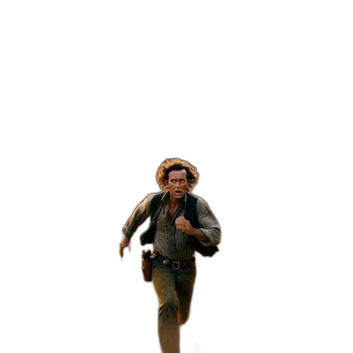 jacket, creature, weapon, staff, 3d render, concept art, pixel art, photorealistic transparent PNG cut-out