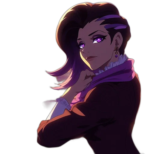 staff, jacket, crown, face, concept art, anime, cartoon, cyberpunk transparent PNG cut-out