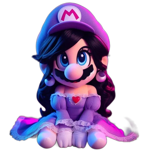 dress, crown, hat, staff, 3d render, concept art, pixel art, fantasy art transparent PNG cut-out