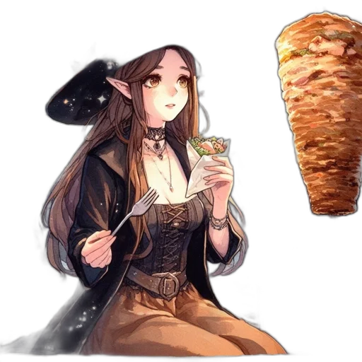 food, hat, dress, weapon, concept art, fantasy art, pixel art, anime transparent PNG cut-out