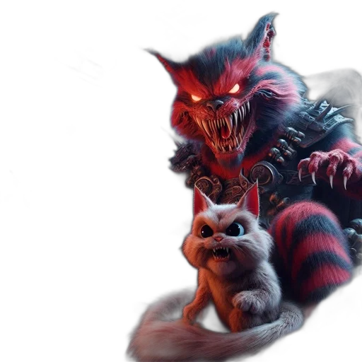 creature, dragon, animal, concept art, fantasy art, comic book art, 3d render, fire transparent PNG cut-out