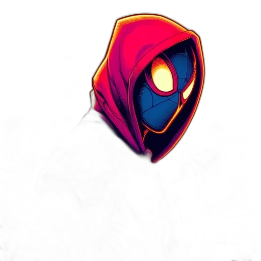 mask, robot, face, jacket, concept art, comic book art, 3d render, fantasy art transparent PNG cut-out
