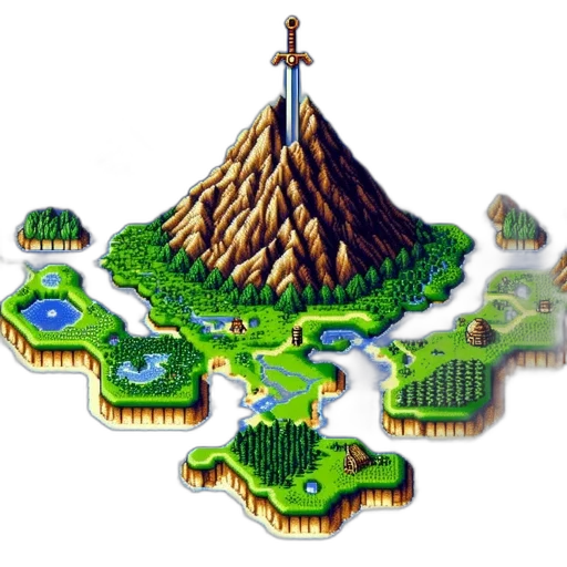dragon, crown, tree, pixel art, concept art, fantasy art, 3d render, forest transparent PNG cut-out