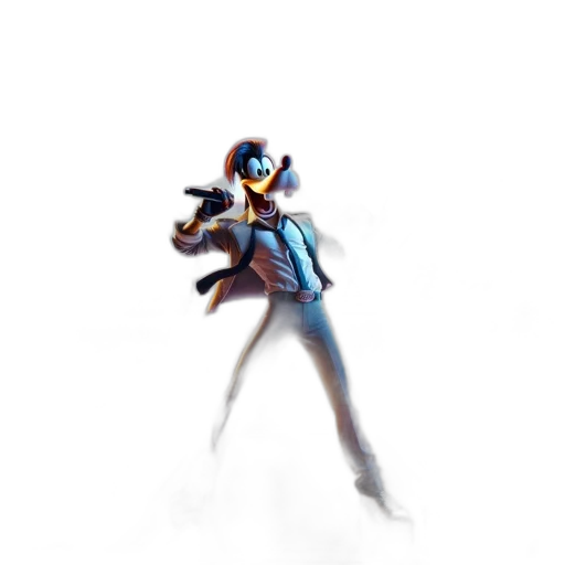 robot, jacket, creature, weapon, concept art, 3d render, pixel art, comic book art transparent PNG cut-out