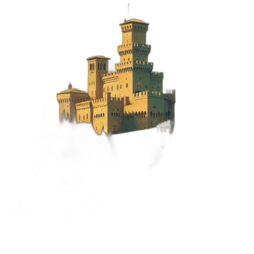 building, crown, dragon, hat, concept art, pixel art, watercolor, 3d render transparent PNG cut-out