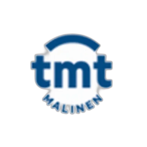 stylized, blue, white, logo, letters, tmt, circular, design transparent PNG cut-out