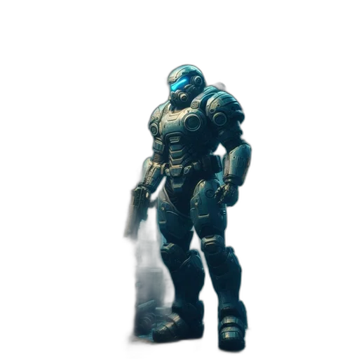 robot, weapon, creature, staff, concept art, 3d render, pixel art, fantasy art transparent PNG cut-out
