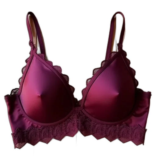 maroon-colored, bra, lace, trim, laid, out, wooden, floor transparent PNG cut-out