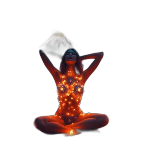 jewelry, crown, staff, flower, 3d render, concept art, fire, woman transparent PNG cut-out