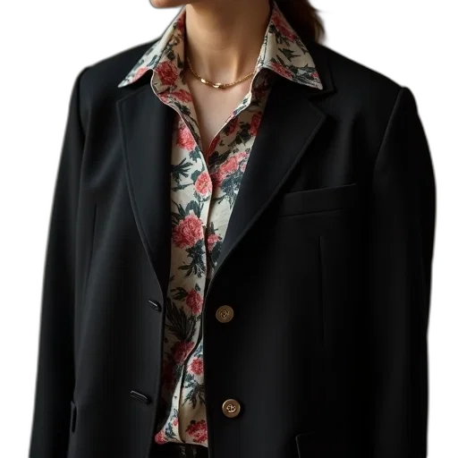 jacket, staff, jewelry, dress, dark, person, wearing, black transparent PNG cut-out