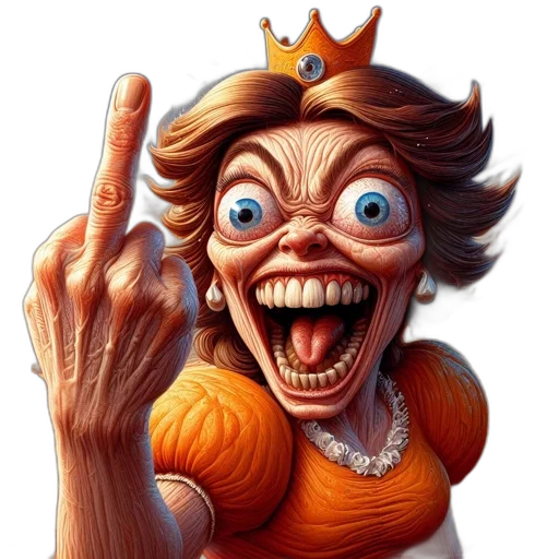 crown, face, creature, 3d render, concept art, photorealistic, comic book art, exaggerated transparent PNG cut-out