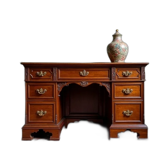 furniture, crown, staff, 3d render, photorealistic, wooden, antique, desk transparent PNG cut-out