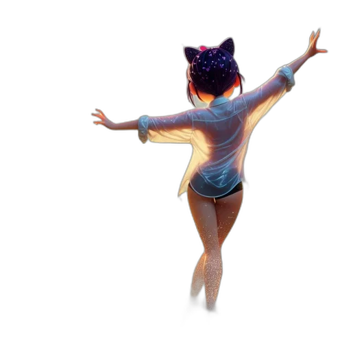dress, mask, creature, 3d render, concept art, vaporwave, photorealistic, young transparent PNG cut-out