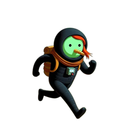 robot, creature, jacket, mask, 3d render, concept art, cartoon, pixel art transparent PNG cut-out