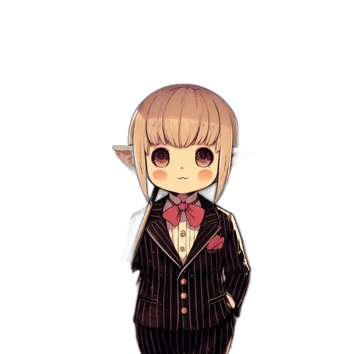 staff, creature, jacket, dress, pixel art, cartoon, anime, watercolor transparent PNG cut-out