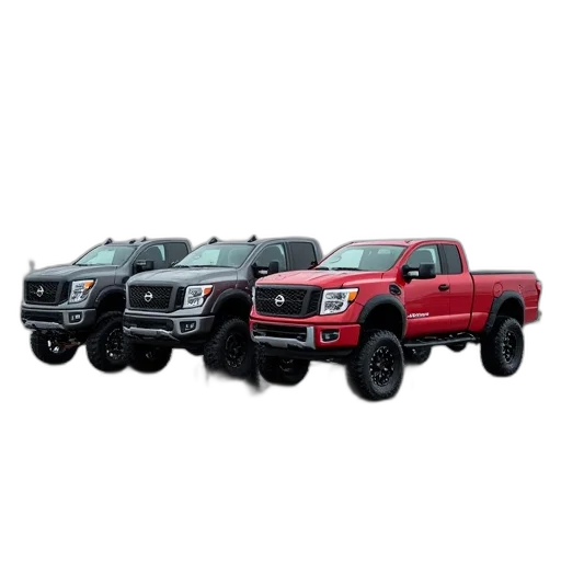 two, new, nissan, titan transparent PNG cut-out