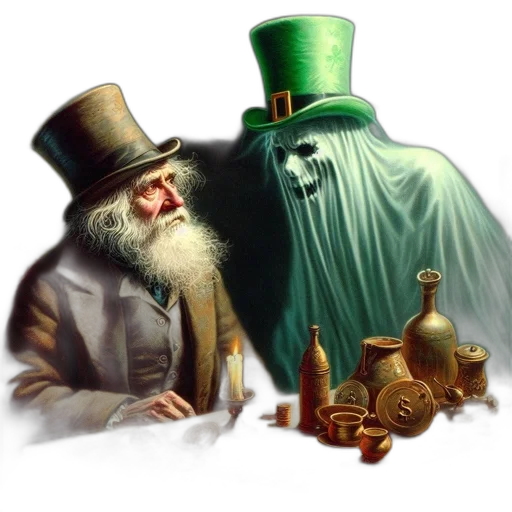 hat, mask, concept art, fantasy art, green, old, man, white transparent PNG cut-out