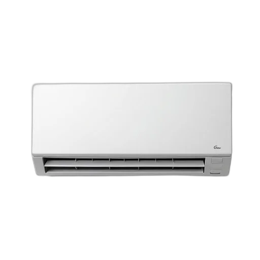 weapon, robot, 3d render, white, wall-mounted, air, conditioner, flat transparent PNG cut-out