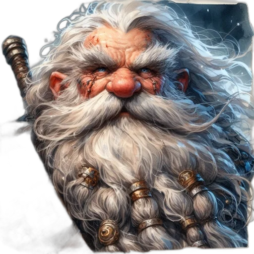 face, staff, fantasy art, concept art, photorealistic, elderly, man, white transparent PNG cut-out