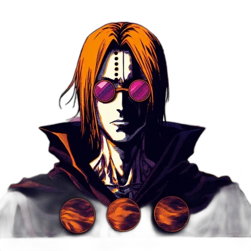 mask, face, staff, weapon, concept art, pixel art, fantasy art, comic book art transparent PNG cut-out