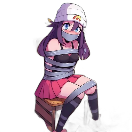 hat, dress, robot, staff, anime, pixel art, concept art, watercolor transparent PNG cut-out