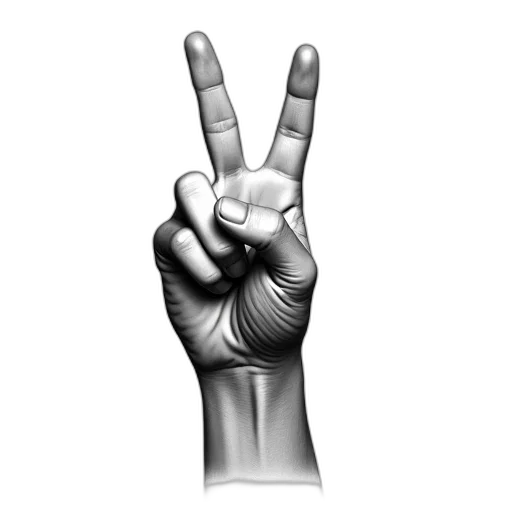 black, white, image, hand, making, fist, thumb, tucked transparent PNG cut-out