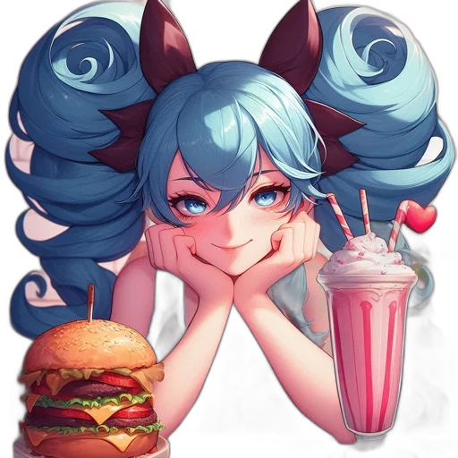 food, creature, animal, staff, anime, vaporwave, pixel art, concept art transparent PNG cut-out
