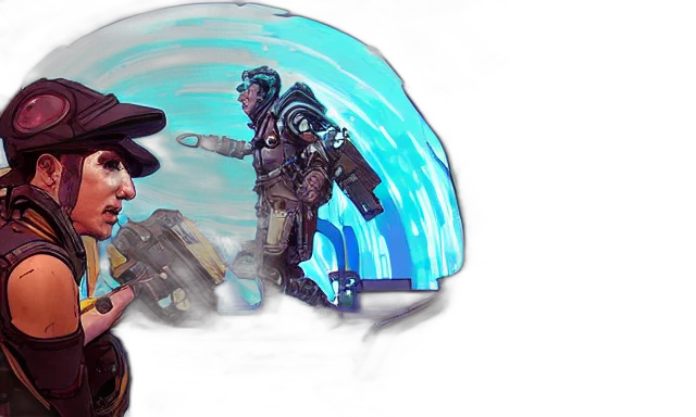 robot, mask, weapon, concept art transparent PNG cut-out