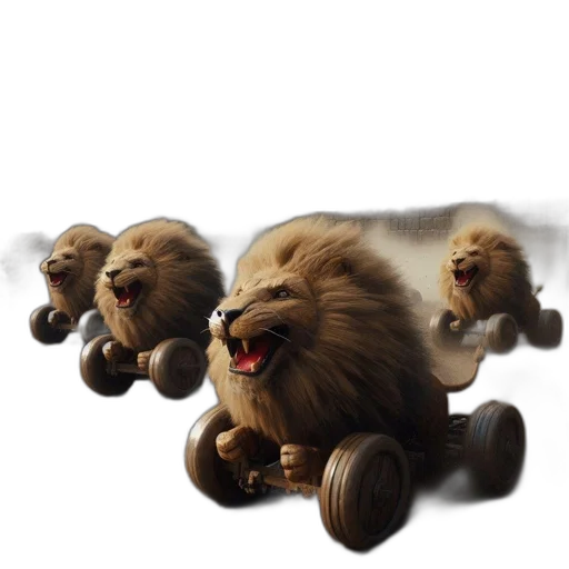 animal, concept art, photorealistic, 3d render, fantasy art, inside, colosseum-style, stadium transparent PNG cut-out